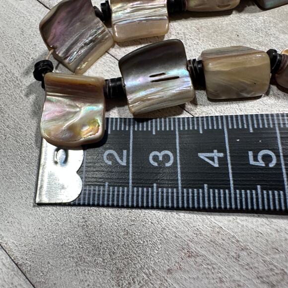 Abalone Mother of Pearl Heishi Necklace – Southwestern Boho Navajo Style - Picture 8 of 12